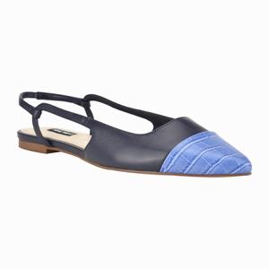 Nine West Babee Slingback Pointy Toe Flats - Blue - Ireland (PK7943521)